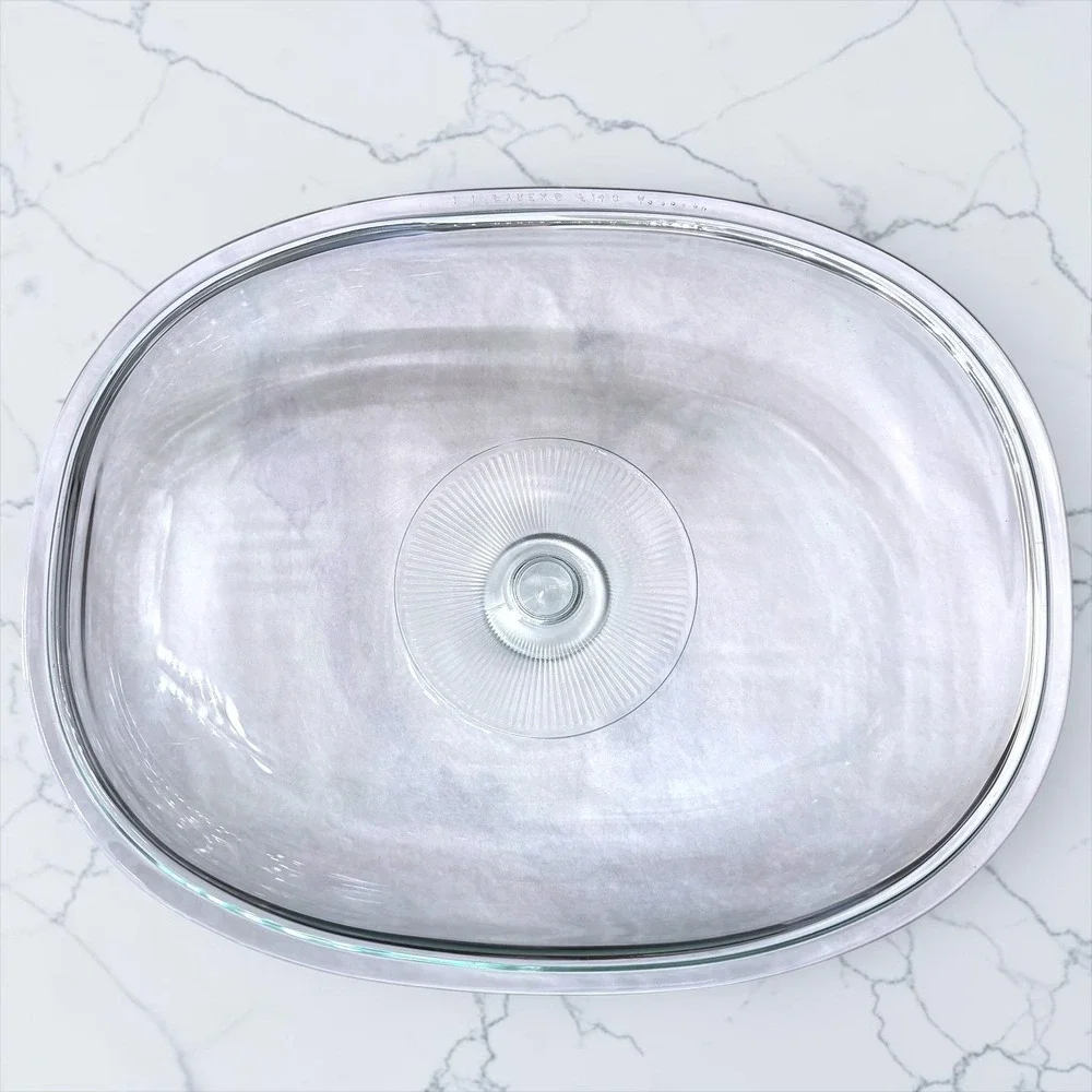 11 Pyrex F-14.CA Clear Glass Oval Casserole Lid Replacement Sunburst Knob